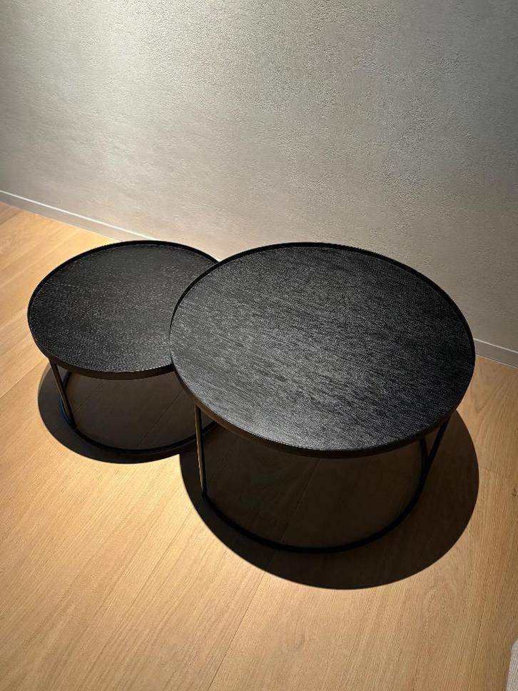 Set van 2 bijzettafels / salontafels van Notre monde, Huis en Inrichting, Tafels | Salontafels, Gebruikt, Minder dan 50 cm, 50 tot 100 cm