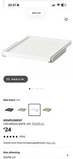 2x Ikea Komplement uittrekbare plank met grijze inzet, Huis en Inrichting, Kasten | Kleerkasten, Ophalen, Zo goed als nieuw