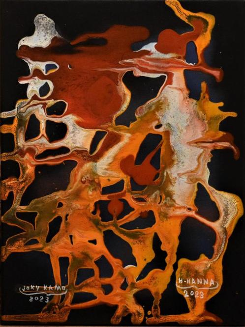 Serie nr. 4 over abstracte schilderijen, door Joky Kamo, Antiek en Kunst, Kunst | Schilderijen | Modern, Ophalen
