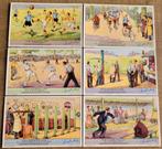 6 oude Liebig prenten: Volksspelen, Ophalen of Verzenden, Gebruikt, Overige onderwerpen, Prent