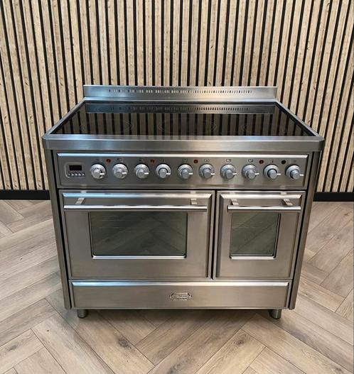 Luxe Boretti Majestic Keramisch 100 cm + 2 Ovens, Elektronische apparatuur, Fornuizen, Vrijstaand, Keramisch, 5 kookzones of meer