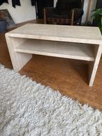 Beige tavertine salontafel, Huis en Inrichting, Tafels | Salontafels, Ophalen, Minder dan 50 cm, Gebruikt, 50 tot 100 cm