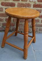 massief eiken kruk, plantenstaander, stoel, Ophalen, Zo goed als nieuw, Hout
