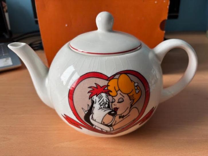 Theepot Droopy & Red Tex Avery, Verzamelen, Stripfiguren, Gebruikt, Gebruiksvoorwerp, Overige figuren, Ophalen of Verzenden