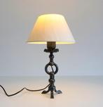 Brutalist tafellamp - Vintage metalen lamp, Huis en Inrichting, Lampen | Tafellampen, Gebruikt, Ophalen of Verzenden, Metaal