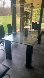 Table en verre rétro., Maison & Meubles, Rectangulaire, Utilisé, Verre