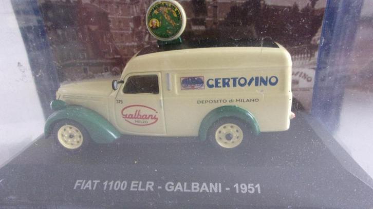 FIAT 1100 ELR GALBANI 1951.COMME NEUVE en VITRINE D'ORIGINE, Hobby en Vrije tijd, Modelauto's | 1:43, Zo goed als nieuw, Auto