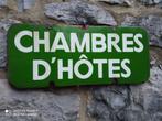 Oud geëmailleerd bord CHAMBRES D'HÔTES, Verzamelen, Ophalen of Verzenden, Gebruikt