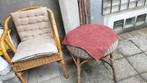 Fauteuil en tafel int/ext niet nieuw maar stevig, Ophalen