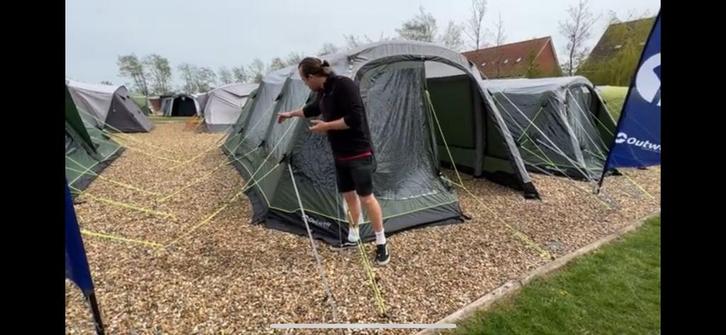 Tent outwell parkdale 6pa, 6 personen, opblaasbaar, Caravans en Kamperen, Tenten, Zo goed als nieuw, Ophalen