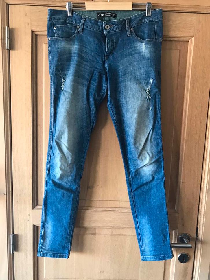 Broek maat 42, Kleding | Dames, Broeken en Pantalons, Gedragen, Maat 42/44 (L), Blauw, Ophalen of Verzenden