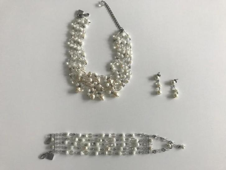 Prachtige trouwjuwelen, Kleding | Dames, Trouwkleding en Trouwaccessoires, Zo goed als nieuw, Accessoires, Wit, Ophalen of Verzenden