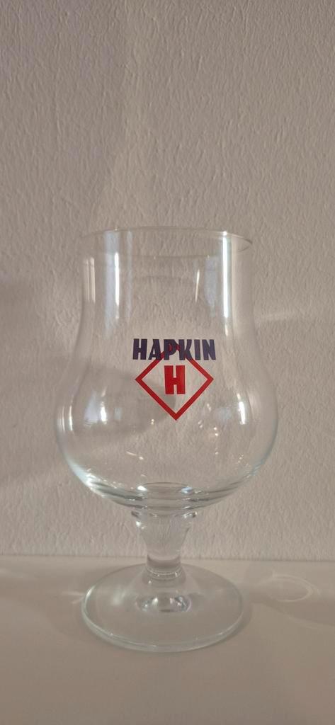 Een authentiek Hapkin bierglas, Verzamelen, Biermerken, Ophalen