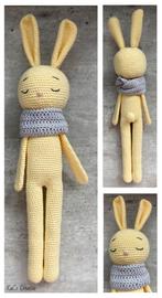 Knuffel ‘Konijn Lange Benen’ Yellow (Handmade - Gehaakt), Hobby & Loisirs créatifs, Tricot & Crochet, Crochet, Autres types, Enlèvement ou Envoi