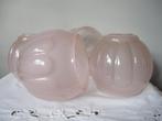 art deco glazen lusterkapjes in oud roze, Enlèvement