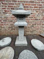 Japanse lantaarn 90x30 met 4 stapstenen, Tuin en Terras, Ophalen