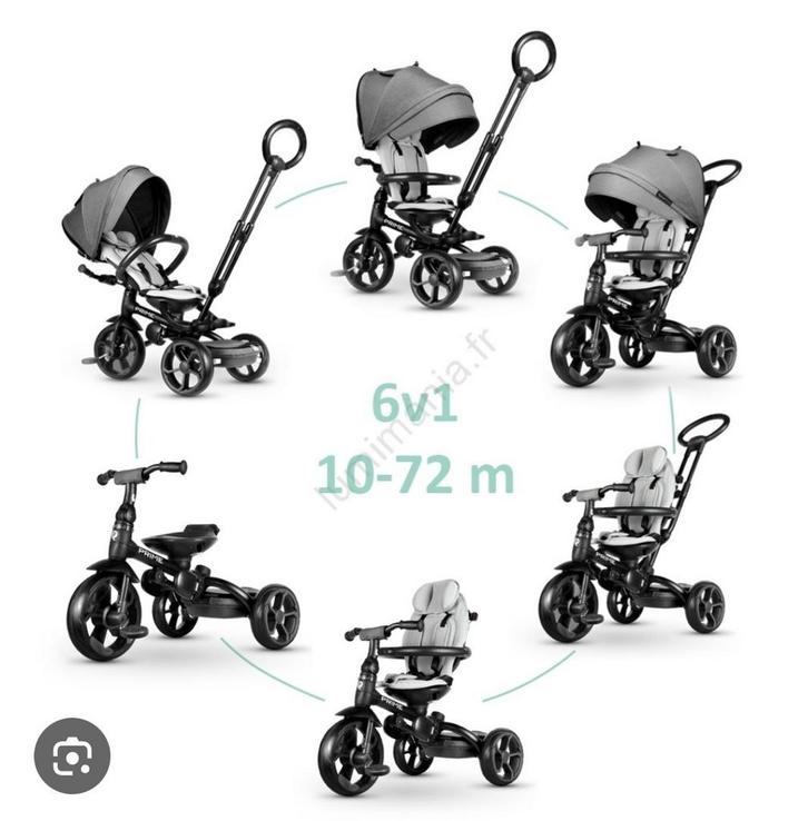 QPlay Driewieler/buggy, Kinderen en Baby's, Buggy's, Zo goed als nieuw, Verstelbare rugleuning, Zonnekap, Ophalen