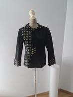 Chemise noire Calligraphie chinoise 70% soie, Kleding | Dames, Jasjes, Kostuums en Pakken, Ophalen of Verzenden, Zo goed als nieuw