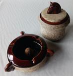 Pot à tabac et cendrier en céramique., Antiquités & Art, Antiquités | Céramique & Poterie, Enlèvement ou Envoi