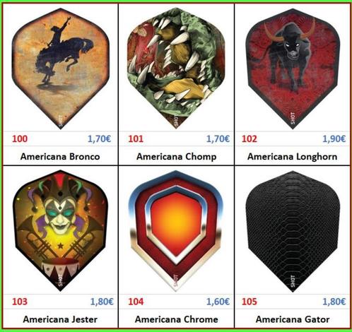 Dart Flights / SHOT, nieuw (uit verzameling), 54 set van 3 f, Sport en Fitness, Darts, Flights, Ophalen of Verzenden