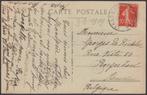 FRANCE - Carte postale - Semeuse (sans fond), Affranchi, Envoi