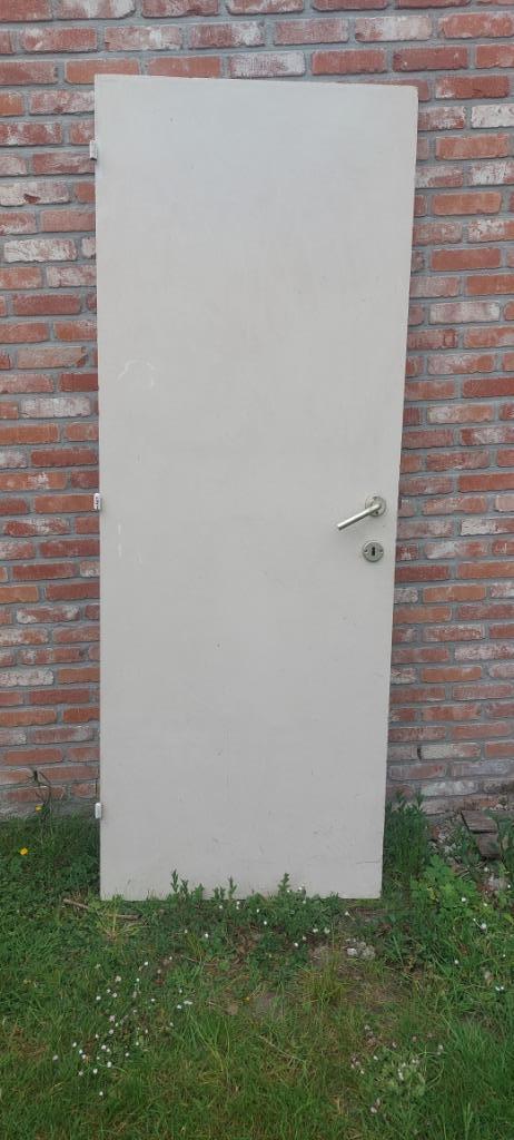 binnendeur, Doe-het-zelf en Bouw, Deuren en Vliegenramen, Gebruikt, Binnendeur, 200 tot 215 cm, Minder dan 80 cm, Hout, Ophalen