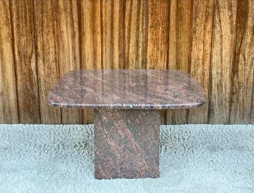 Sidetable | Marmer, Huis en Inrichting, Tafels | Sidetables, Rond, Glas, Ophalen