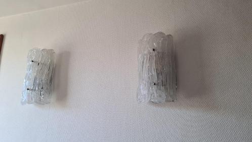 Wandlamp Egon Hillebrand Ice glass, set van 2 stuks, Huis en Inrichting, Lampen | Wandlampen, Gebruikt, Ophalen of Verzenden