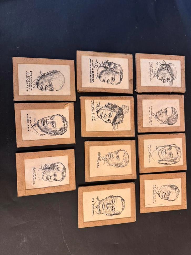 11 pentekeningen pointillisme van Milo, Antiquités & Art, Curiosités & Brocante, Enlèvement ou Envoi