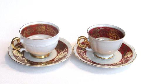 Deux sets à café rétro en porcelaine Mitterteich Bavaria '30, Antiquités & Art, Antiquités | Services (vaisselle) pièces, Enlèvement ou Envoi