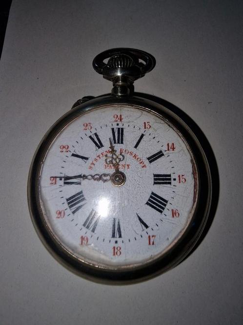 Zakuurwerk systeme Roskopf Patent, Handtassen en Accessoires, Horloges | Antiek, Zakhorloge, Overige merken, Staal, 1930 tot 1960