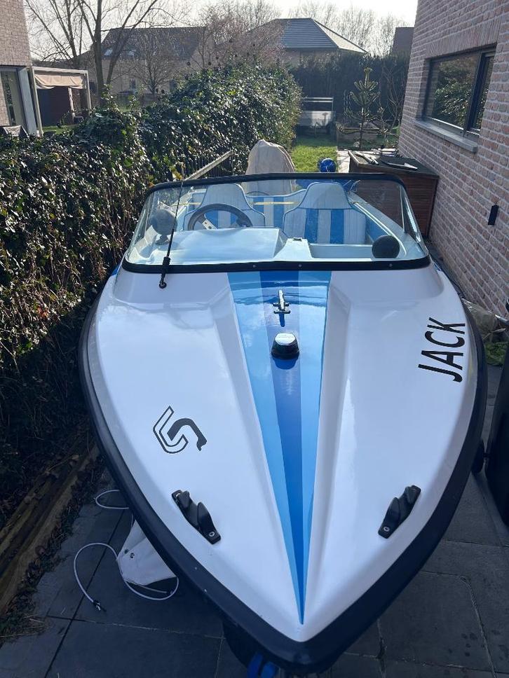 Runabout-boot, Watersport en Boten, Motorboten en Motorjachten, Gebruikt, Polyester, Tot 6 meter, Benzine, Buitenboordmotor, 30 tot 50 pk