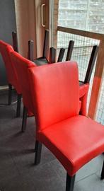 6 chaises en cuir élégantes et intemporelles sans dommage., Maison & Meubles, Chaises, Comme neuf, Brun, Cinq, Six Chaises ou plus