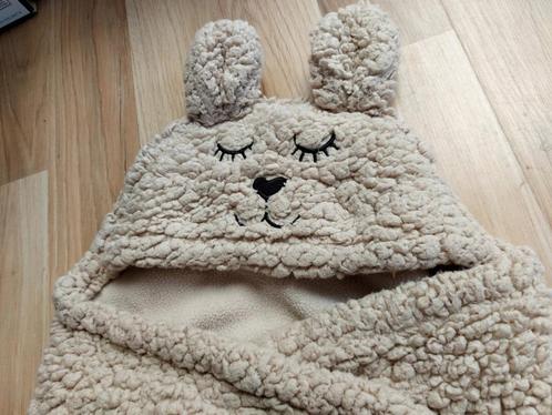 Jollein wikkeldeken bunny Nougat, Kinderen en Baby's, Dekens, Slaapzakjes en Inbakerproducten, Zo goed als nieuw, Deken, 70 tot 85 cm