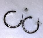 oorringen zilver met ribbel, Overige materialen, Hangers, Verzenden, Nieuw