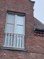 Houten ramen (3) met dubbel glas, Doe-het-zelf en Bouw, Glas en Ramen, Ophalen, Gevelraam of Ruit, Gebruikt, 80 tot 120 cm