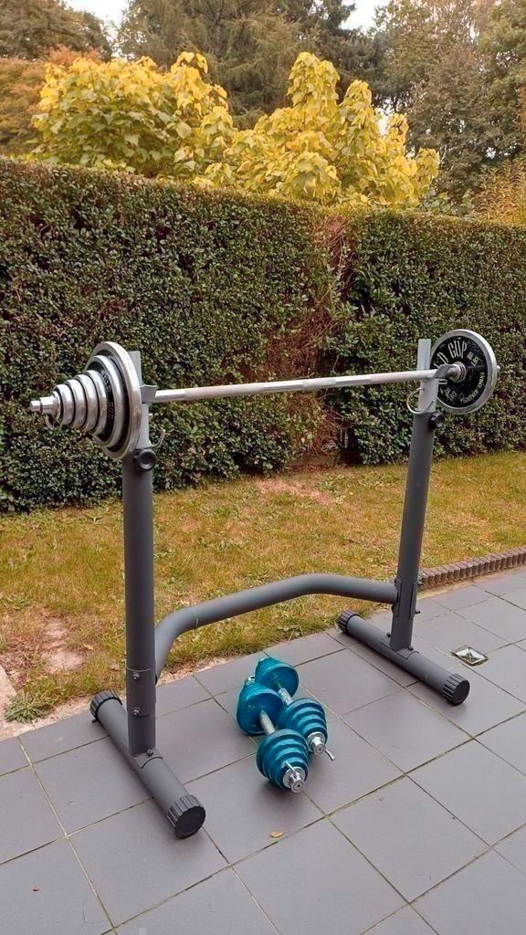 Complete halterset aan slechts €1 de kg!!!!, Sport en Fitness, Fitnessmaterialen, Gebruikt, Halterset, Ophalen