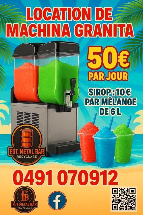Location machine à granita double bac 2 x 10 l itred, Huis en Inrichting, Woonaccessoires | Overige, Zo goed als nieuw, Ophalen