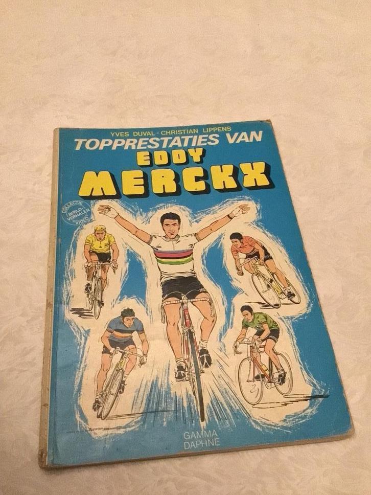 Strip topprestaties Eddy Merckx 1973, Boeken, Stripverhalen, Gelezen, Ophalen of Verzenden
