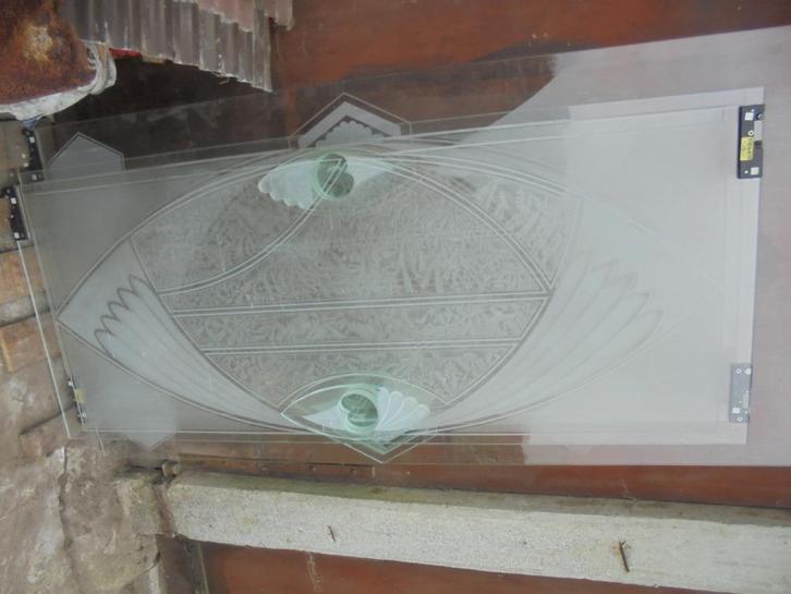 3 glasdeuren van Glass Deco International, Verzamelen, Retro, Huis en Inrichting, Ophalen