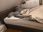 Boxspring 180x200, Huis en Inrichting, Ophalen, Gebruikt, Bruin, Tweepersoons