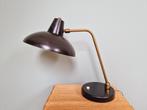 Lampe de bureau articulée en laiton & métal laqué noir, 195, Maison & Meubles, Utilisé, Enlèvement ou Envoi