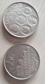 2 munten naar aanleiding van 150 jaar onafhankelijk..., Postzegels en Munten, Munten | België, Ophalen of Verzenden, Verzilverd