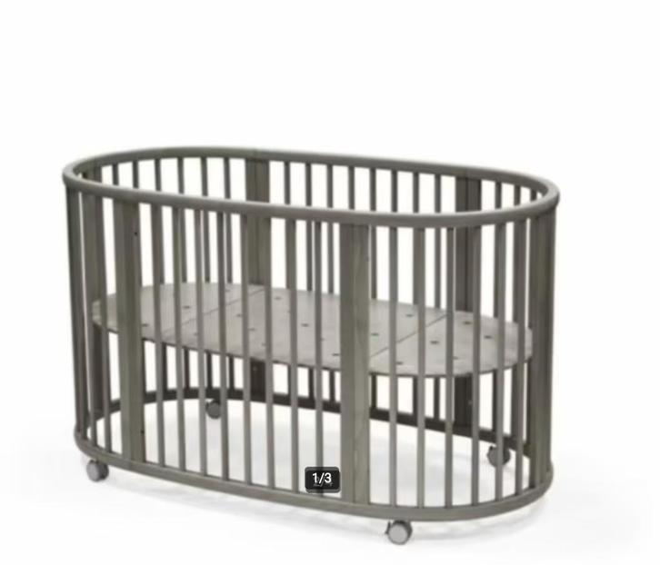 Stokke Sleepi Bed V3 Hazy Grey + ACCESSOIRES, Kinderen en Baby's, Babywiegjes en Ledikanten, Ledikant, Ophalen