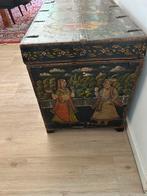 Te koop antieke Indiase bruidskist, Ophalen, Gebruikt, 50 tot 75 cm, 50 tot 75 cm