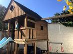 Houten kinderhut met glijbaan, Ophalen, Gebruikt, Hout