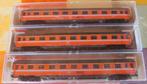 Fleischmann HO 5151 3 rijtuigen NMBS Eurofima oranje 1er, Fleischmann, Gebruikt, Ophalen of Verzenden, Wagon