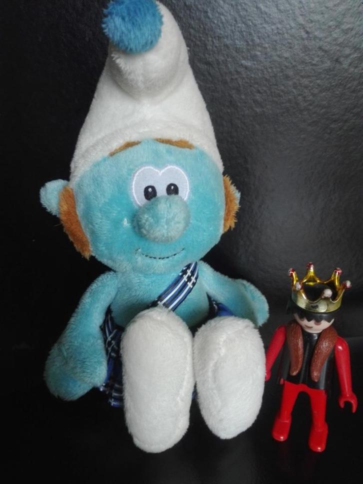 313) Pluche Mc Smurf  (2), Kinderen en Baby's, Speelgoed | Knuffels en Pluche, Zo goed als nieuw, Ophalen of Verzenden