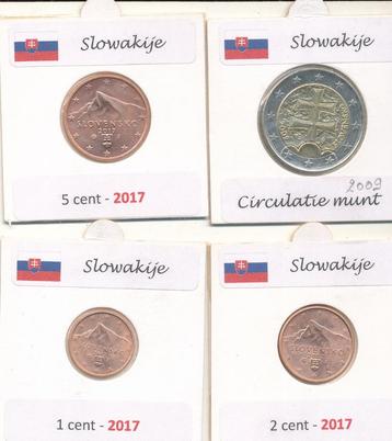 Slowakije - 2 €uro -  5 - 2 - 1 cent beschikbaar voor biedingen