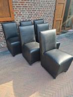 Lederen stoelen op wieltjes, Ophalen of Verzenden, Zo goed als nieuw
